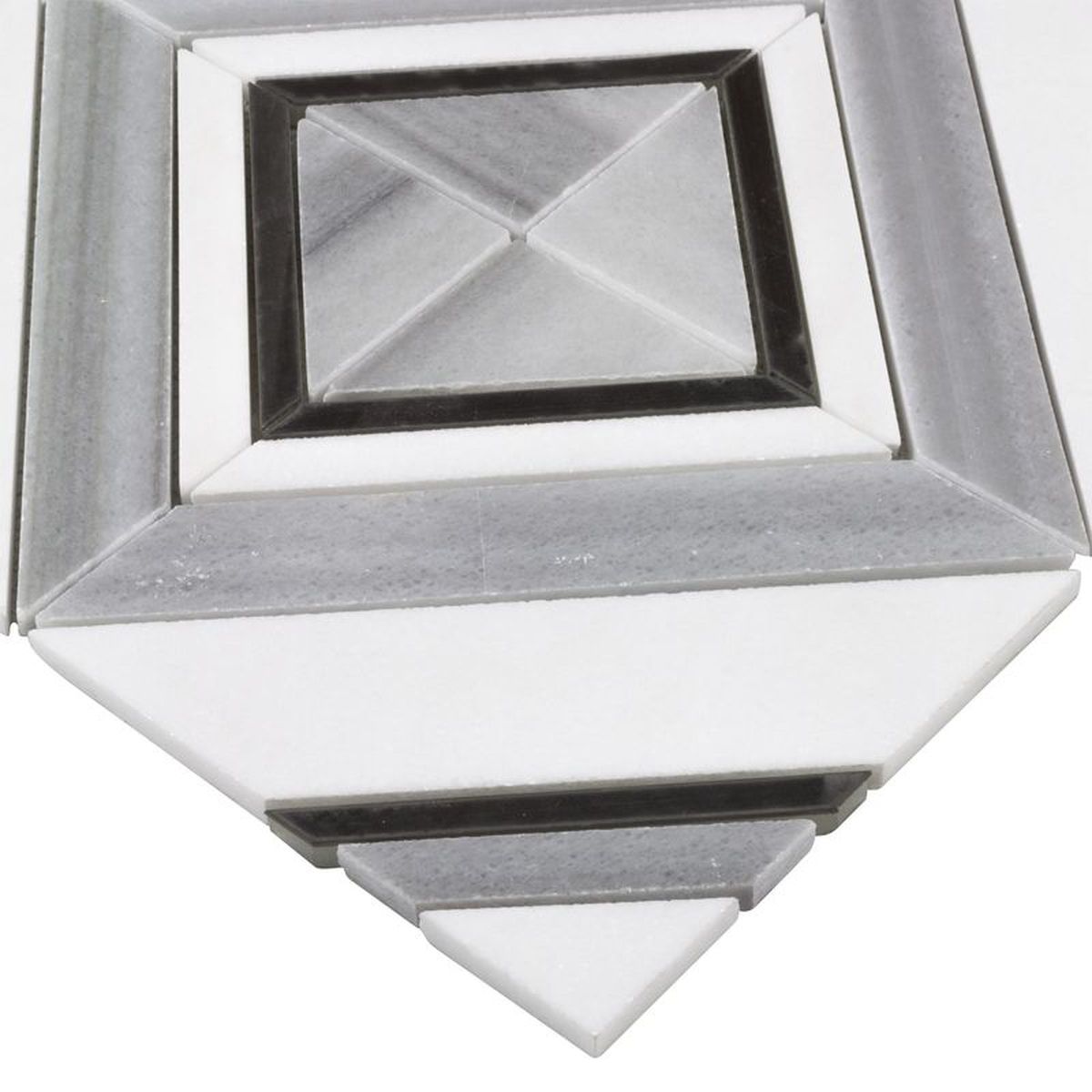 Central Square Polished Stone Mosaic