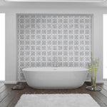 **PER PC** Jardin 12x12 Polished Stone Mosaic, SF180655, 8.721sf, 9pcs, 33 lbs, FINAL PRICE: $7.99/pc, $71.91/bx + Tax
