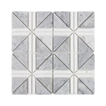 **PER PC** Jardin 12x12 Polished Stone Mosaic, SF180655, 8.721sf, 9pcs, 33 lbs, FINAL PRICE: $7.99/pc, $71.91/bx + Tax