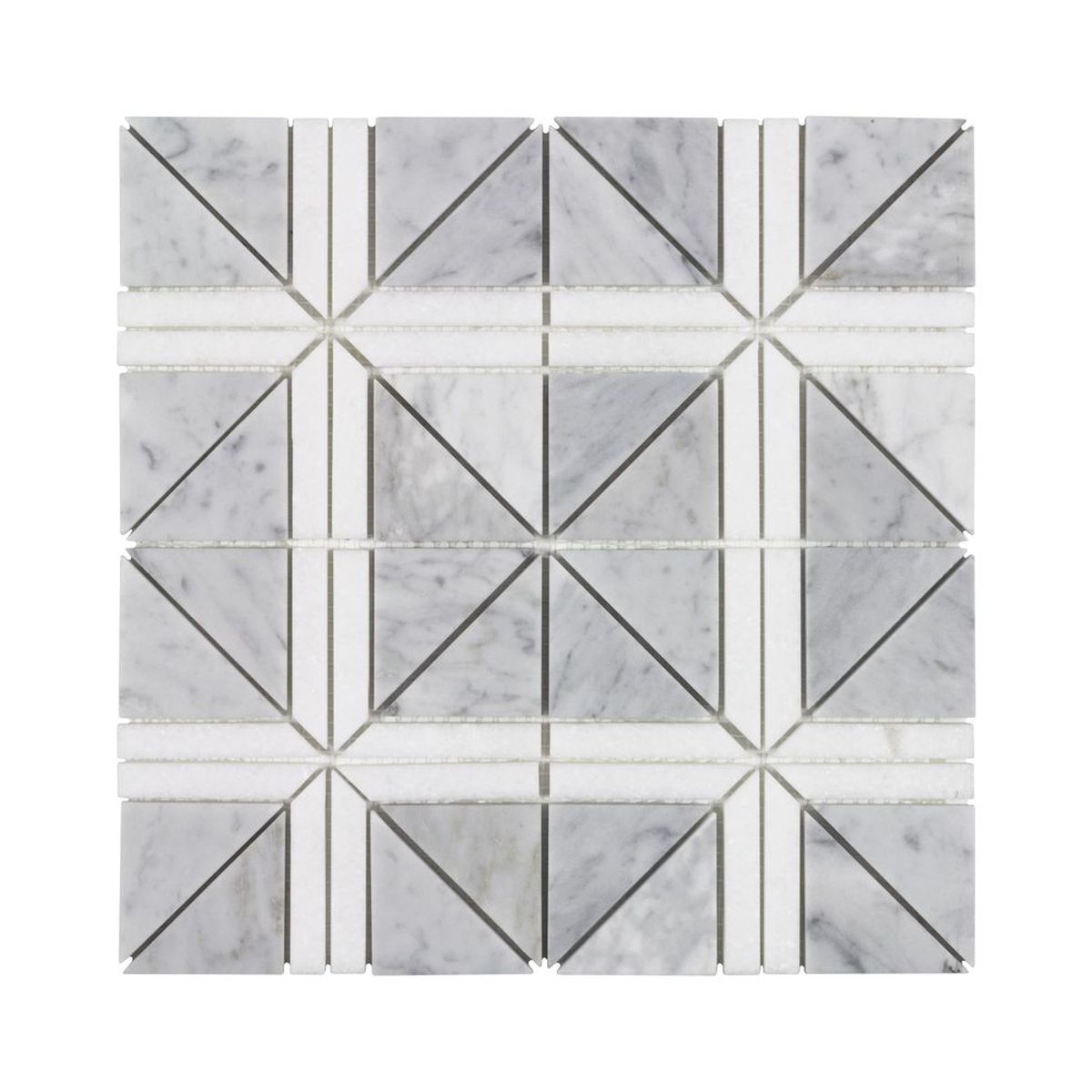 **PER PC** Jardin 12x12 Polished Stone Mosaic, SF180655, 8.721sf, 9pcs, 33 lbs, FINAL PRICE: $7.99/pc, $71.91/bx + Tax