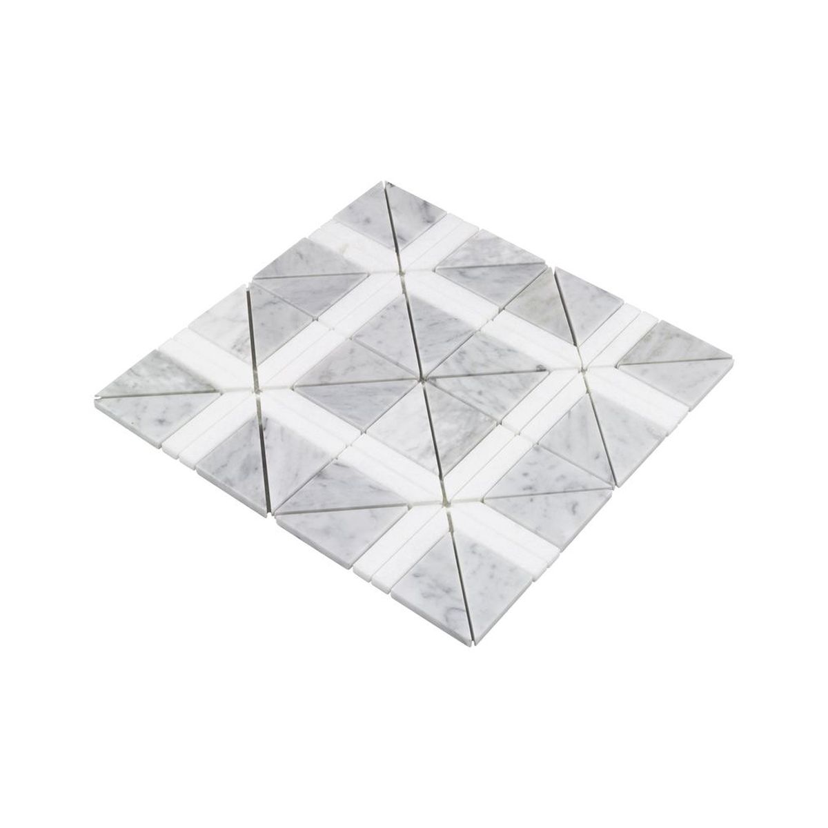 **PER PC** Jardin 12x12 Polished Stone Mosaic, SF180655, 8.721sf, 9pcs, 33 lbs, FINAL PRICE: $7.99/pc, $71.91/bx + Tax