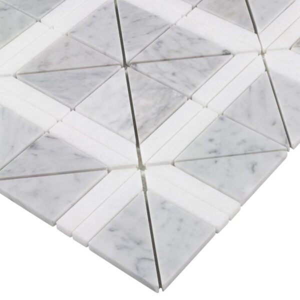 **PER PC** Jardin 12x12 Polished Stone Mosaic, SF180655, 8.721sf, 9pcs, 33 lbs, FINAL PRICE: $7.99/pc, $71.91/bx + Tax