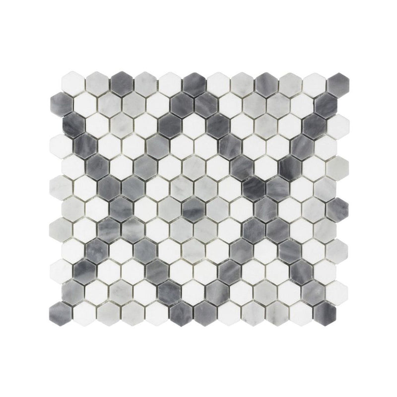**PER PC** Kasbah 12x12 Polished Stone Mosaic, SF180657, 7.56sf, 9pcs, 26 lbs, FINAL PRICE: $7.99/pc, $71.91/bx + Tax