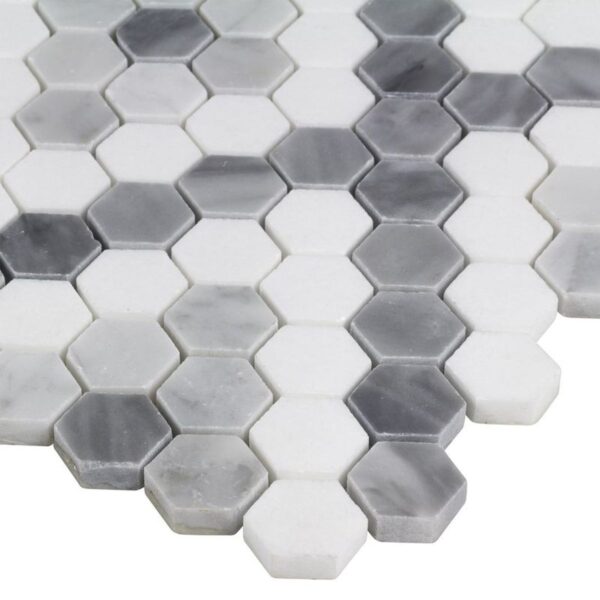 **PER PC** Kasbah 12x12 Polished Stone Mosaic, SF180657, 7.56sf, 9pcs, 26 lbs, FINAL PRICE: $7.99/pc, $71.91/bx + Tax