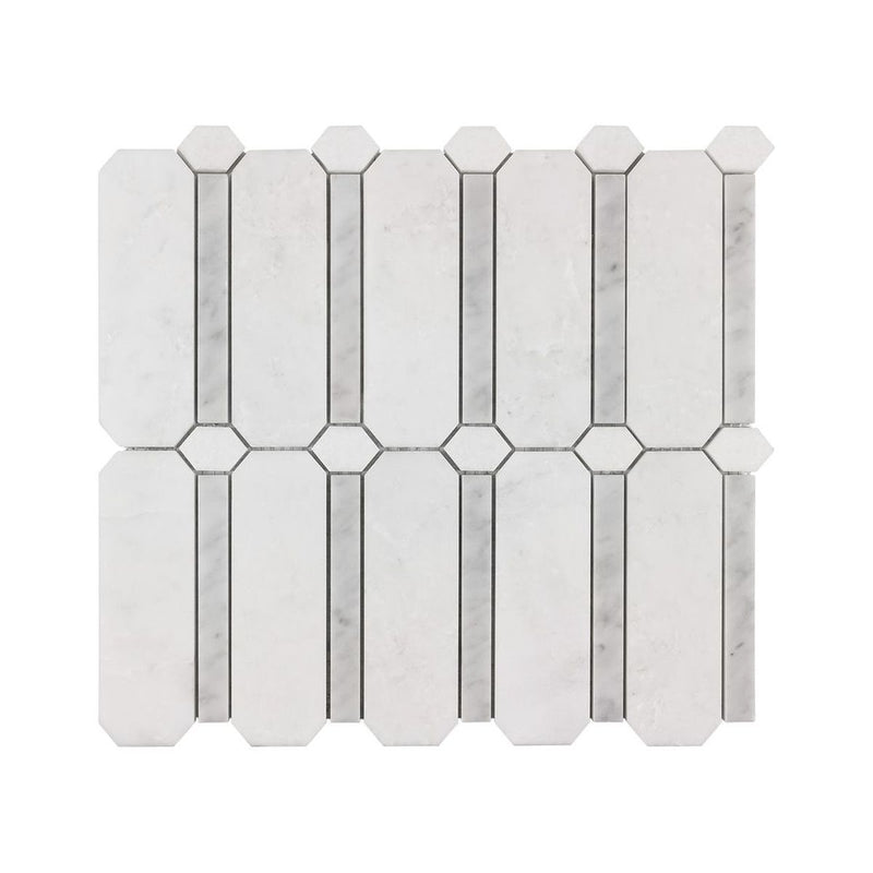 **PER PC** Kings Place 12x12 Polished Stone Mosaic, SF170132, 9.76sf, 10pcs, 44lbs, FINAL PRICE: $7.99/pc, $79.90/bx + Tax