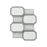 **PER PC** Avignon Pearl White 12x10 Polished Stone Mosaic, SF210111, 6.444sf, 9pcs, 26 lbs, FINAL PRICE: $7.99/pc, $71.91/bx + Tax