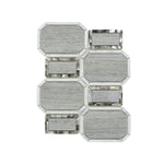 **PER PC** Avignon Smokey Pearl 12x10 Polished Stone Mosaic, SF210112, 6.444sf, 9pcs, 26 lbs, FINAL PRICE: $7.99/pc, $71.91/bx + Tax