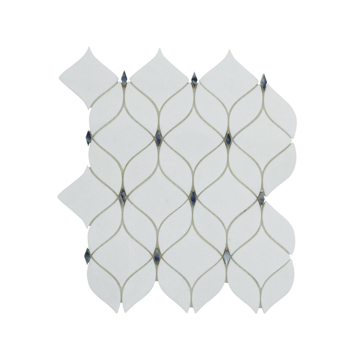 **PER PC** Adley White 14x12 Mosaic, SF210105, 7.92sf, 9pcs, 34 lbs, FINAL PRICE: $7.99/pc, $71.91/bx + Tax