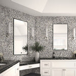 **PER PC** Smokey Pearl Slivers 13x13 Glossy Stone Mosaic, SF210110, 24 pcs, 23.54sf, 25 lbs, FINAL PRICE: $4.99/pc, $119.76/bx + Tax