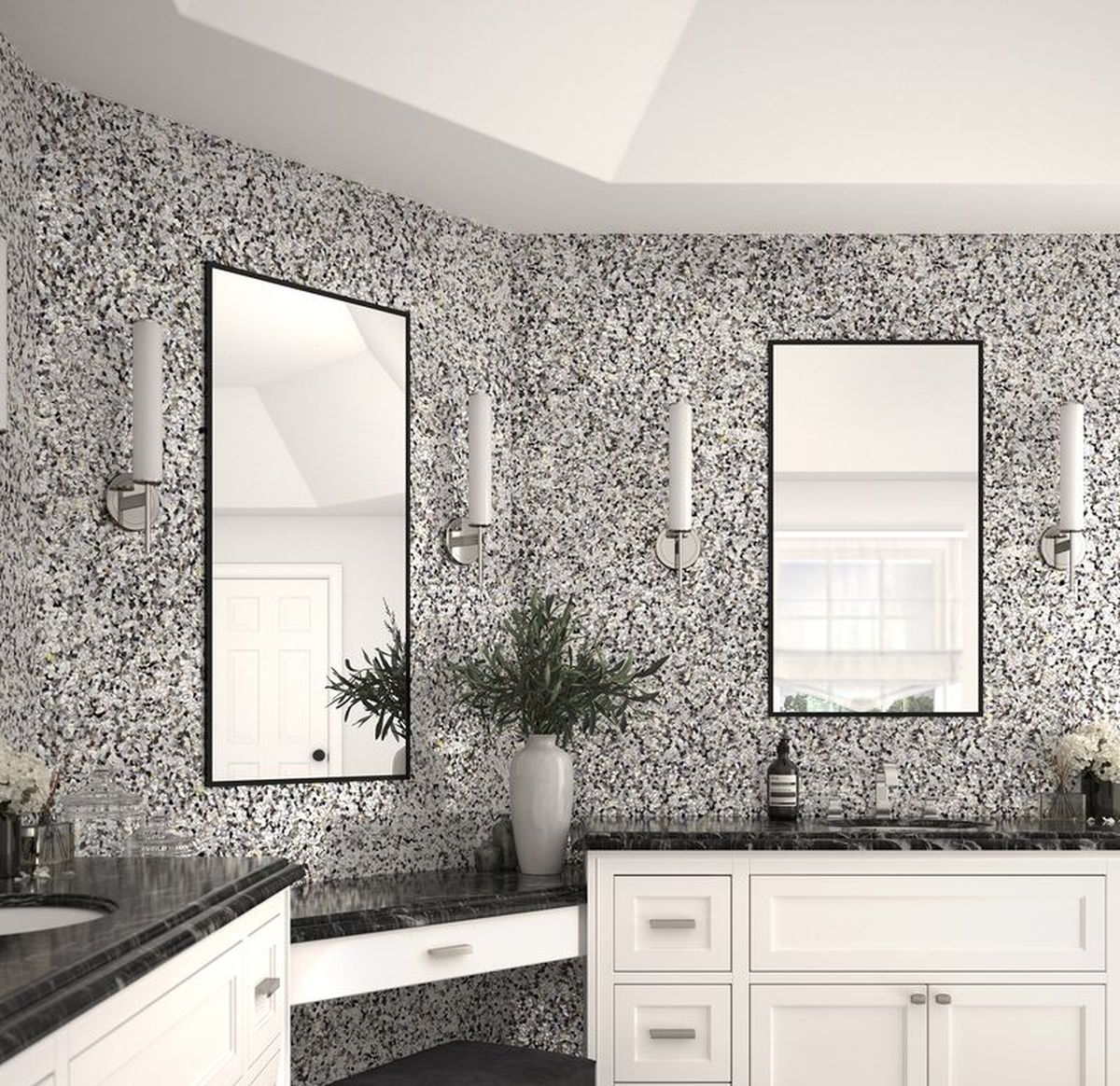 **PER PC** Smokey Pearl Slivers 13x13 Glossy Stone Mosaic, SF210110, 24 pcs, 23.54sf, 25 lbs, FINAL PRICE: $4.99/pc, $119.76/bx + Tax