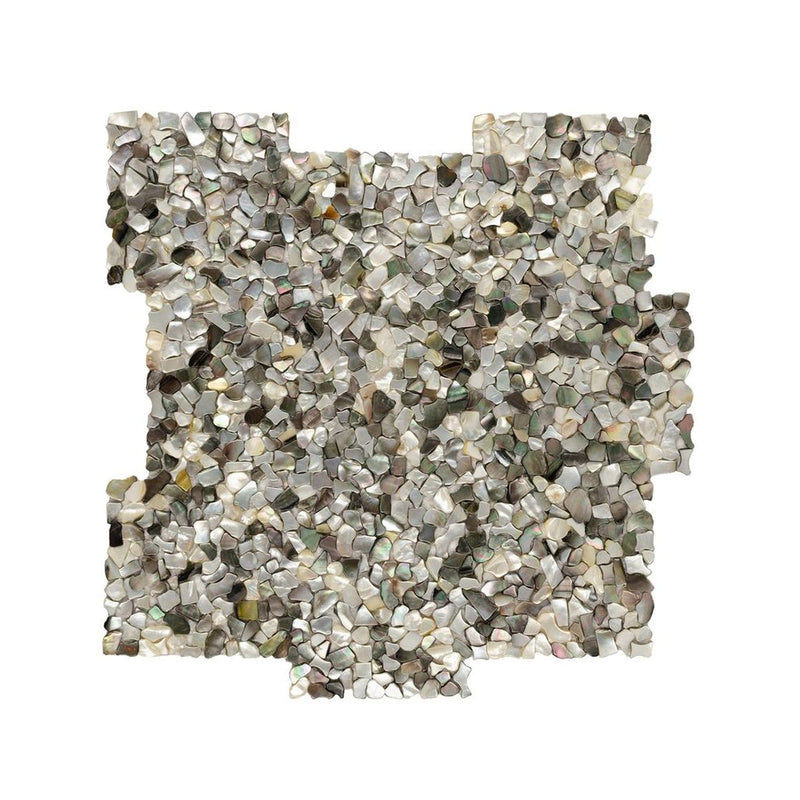 **PER PC** Smokey Pearl Slivers 13x13 Glossy Stone Mosaic, SF210110, 24 pcs, 23.54sf, 25 lbs, FINAL PRICE: $4.99/pc, $119.76/bx + Tax