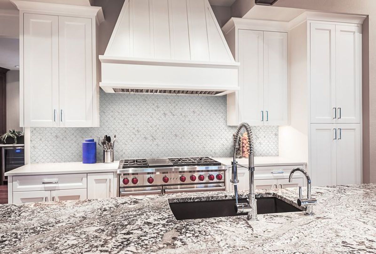 **PER PC** Carrara Fan 12x12 Mosaic, SF190015,  10.67sf, 11pcs, 55lbs, FINAL PRICE: $5.99/sf, $65.89/bx + Tax
