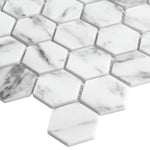 **PER PC** Carrara Hex 12x12 Hexagon Mosaic, SF210043,  Retail: $12.99/pc, 10.73sf/bx, 11pcs/bx, 33lbs/bx  FINAL PRICE: $4.99/pc, $54.89/Box + TAX
