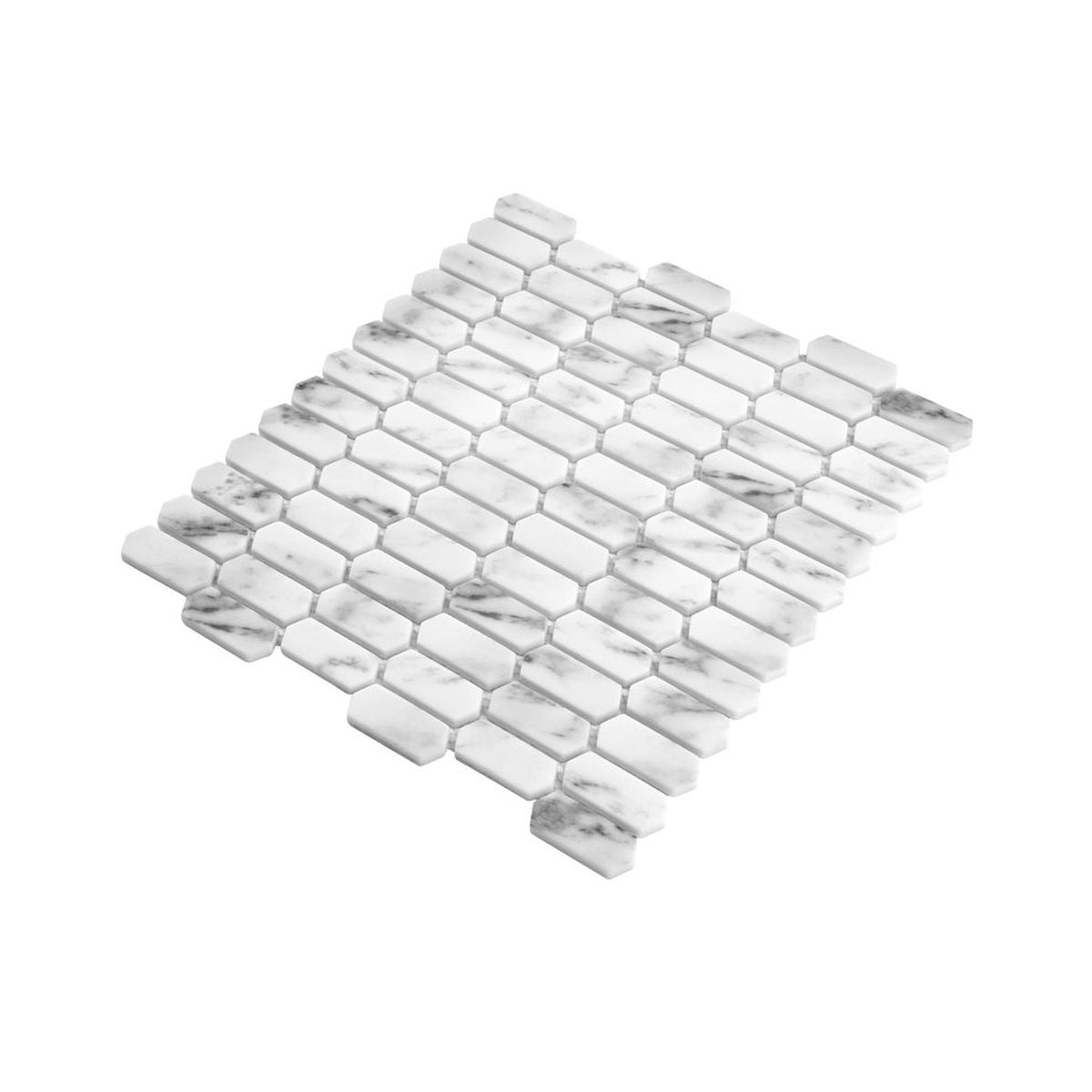 **PER PC** Carrara Picket  12x12 Mosaic, SF210045, 9.141sf, 11pcs, 27 lbs, FINAL PRICE: $5.99/pc, $65.89/bx + Tax