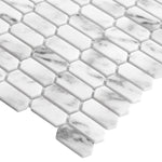 **PER PC** Carrara Picket  12x12 Mosaic, SF210045, 9.141sf, 11pcs, 27 lbs, FINAL PRICE: $5.99/pc, $65.89/bx + Tax
