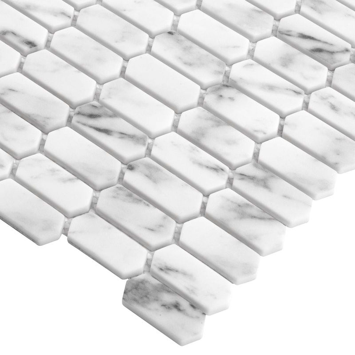 **PER PC** Carrara Picket  12x12 Mosaic, SF210045, 9.141sf, 11pcs, 27 lbs, FINAL PRICE: $5.99/pc, $65.89/bx + Tax