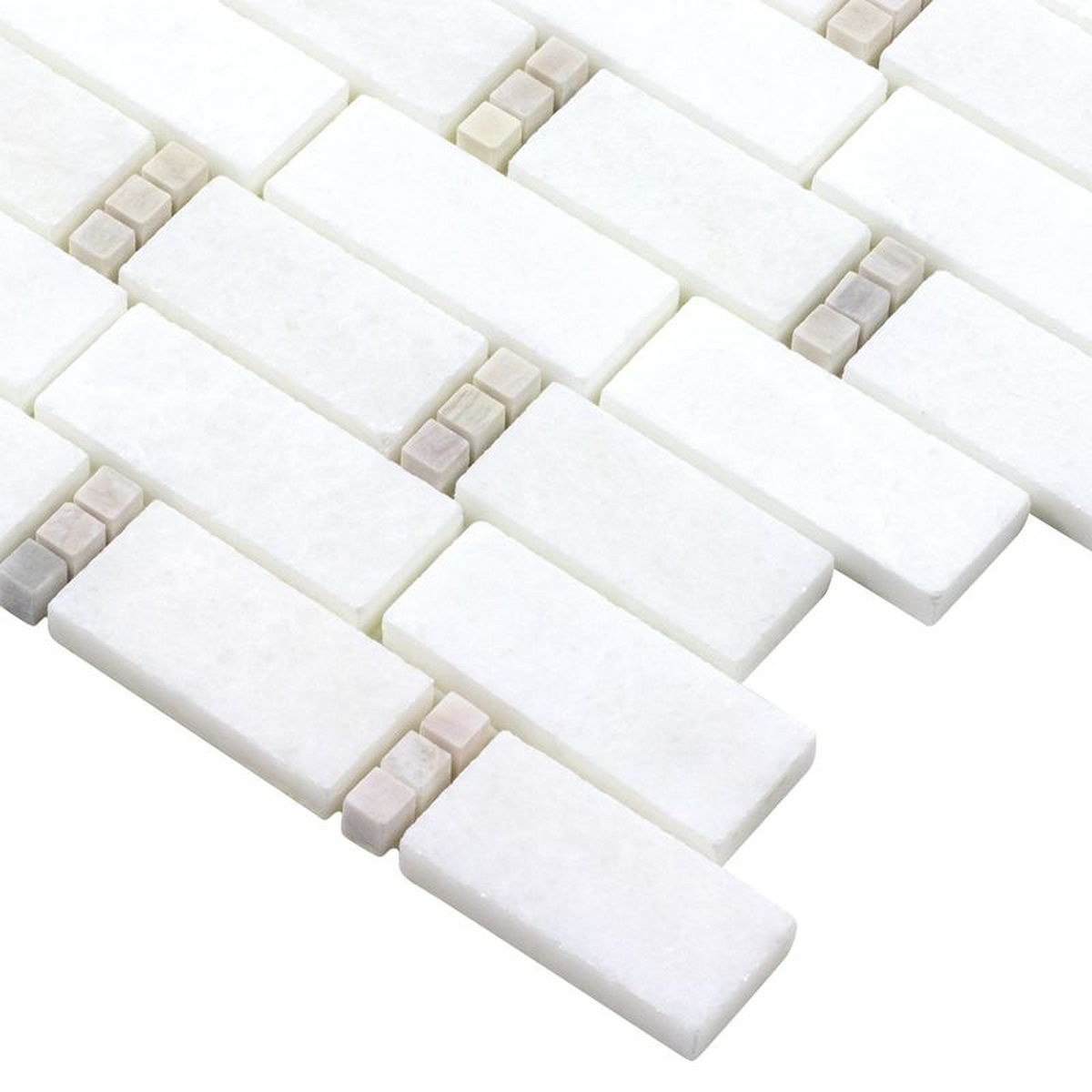 **PER PC** Pale Beige Dominos Subway 12x12 Mosaic, SF200013, 10pcs, 9.4sf, 50lbs, FINAL PRICE: $4.99/pc, $49.90/ Box