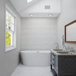 **PER PC** Jeweled Hex Pale Beige 12x12 Hexagon Mosaic, SF200004 , 8.3sf, 10pcs, 36 lbs, FINAL PRICE: $5.99pcf, $59.90/bx + Tax