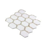 **PER PC** Jeweled Hex Pale Beige 12x12 Hexagon Mosaic, SF200004 , 8.3sf, 10pcs, 36 lbs, FINAL PRICE: $5.99pcf, $59.90/bx + Tax