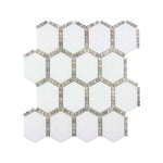 **PER PC** Jeweled Hex Manor Gray 12x12 Hexagon Mosaic, SF200002 , 8.3sf, 10pcs, 36 lbs, FINAL PRICE: $5.99pcf, $59.90/bx + Tax