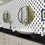 **PER PC** Kaya Sable Black 11x15 Mosaic, SF200006,  9.76sf, 10pcs, 36 lbs, FINAL PRICE: $7.99/sf, $79.90/bx + Tax
