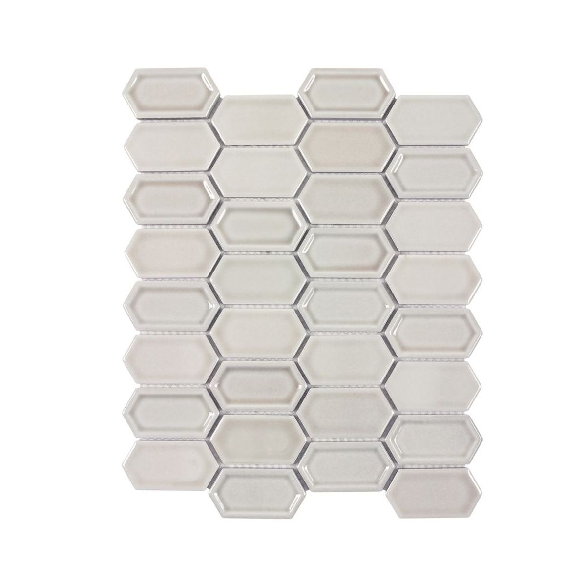 **PER PC** Framework Pewter 11x13 Glazed Ceramic Mosaic, SF200057,  9.1sf, 10pcs, 31 lbs, FINAL PRICE: $3.99/pc, $39.90/bx + Tax