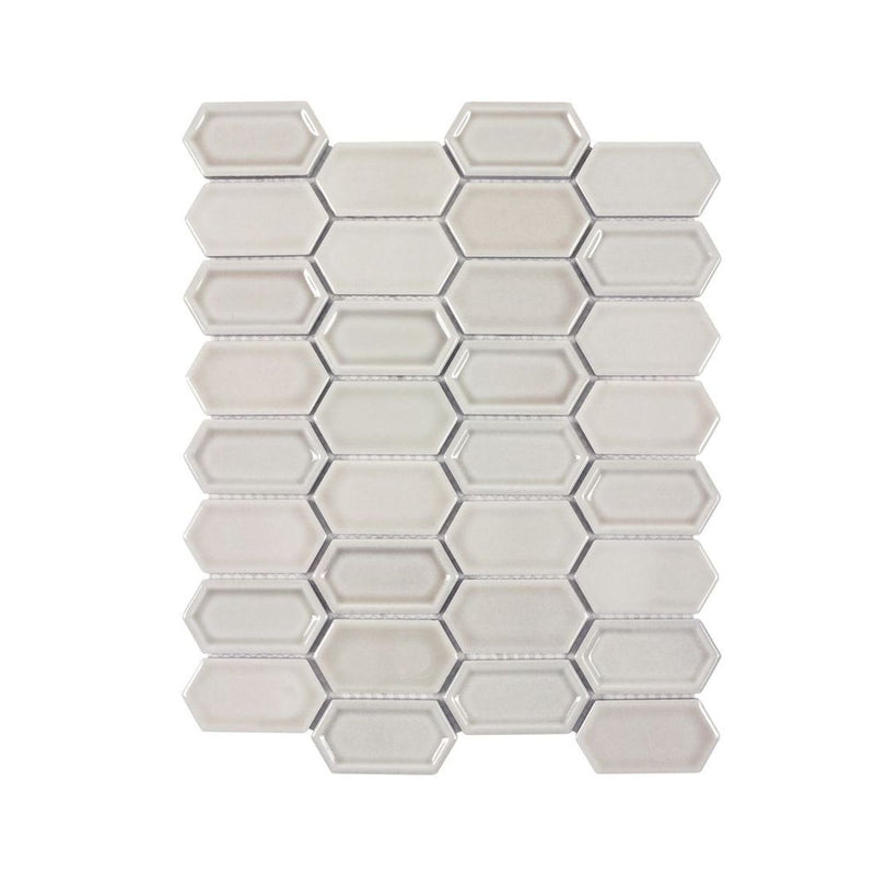 **PER PC** Framework Pewter 11x13 Glazed Ceramic Mosaic, SF200057,  9.1sf, 10pcs, 31 lbs, FINAL PRICE: $3.99/pc, $39.90/bx + Tax