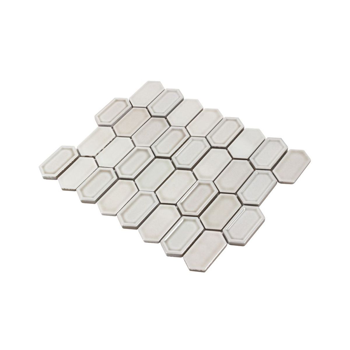 **PER PC** Framework Pewter 11x13 Glazed Ceramic Mosaic, SF200057,  9.1sf, 10pcs, 31 lbs, FINAL PRICE: $3.99/pc, $39.90/bx + Tax