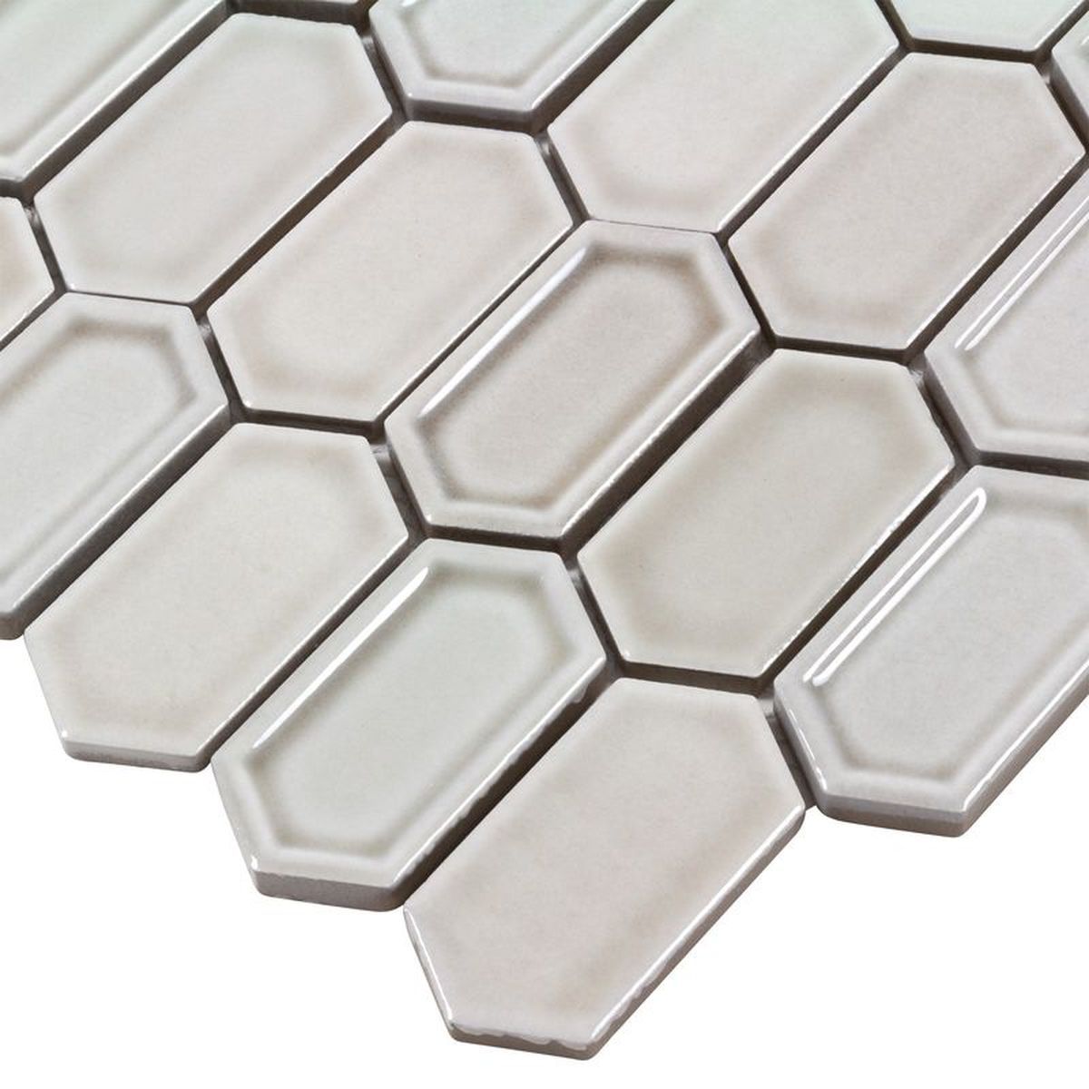 **PER PC** Framework Pewter 11x13 Glazed Ceramic Mosaic, SF200057,  9.1sf, 10pcs, 31 lbs, FINAL PRICE: $3.99/pc, $39.90/bx + Tax