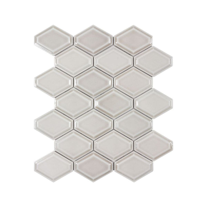 **PER PC** Structure Pewter 14x12 Hexagon Mosaic, SF200061, 9.2sf, 10pcs, 34lbs, FINAL PRICE: $3.99/pc, $39.90/bx + Tax