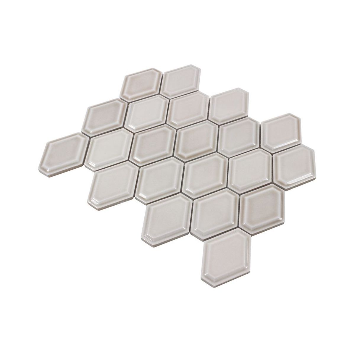 **PER PC** Structure Pewter 14x12 Hexagon Mosaic, SF200061, 9.2sf, 10pcs, 34lbs, FINAL PRICE: $3.99/pc, $39.90/bx + Tax