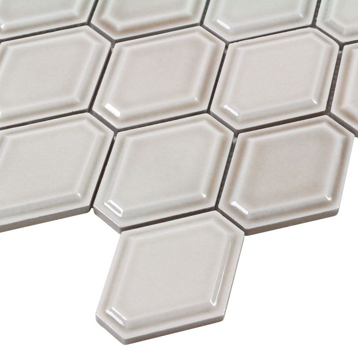 **PER PC** Structure Pewter 14x12 Hexagon Mosaic, SF200061, 9.2sf, 10pcs, 34lbs, FINAL PRICE: $3.99/pc, $39.90/bx + Tax