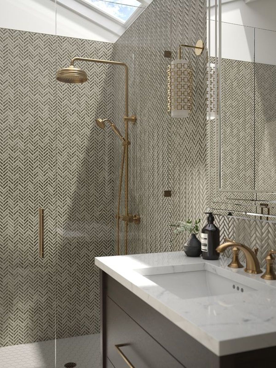 **PER PC** Tilt Plains 12x12 Herringbone Mosaic, SF210079, 9.01sf, 10pcs, 25 lbs, FINAL PRICE: $5.99/pc, $59.90/bx + Tax