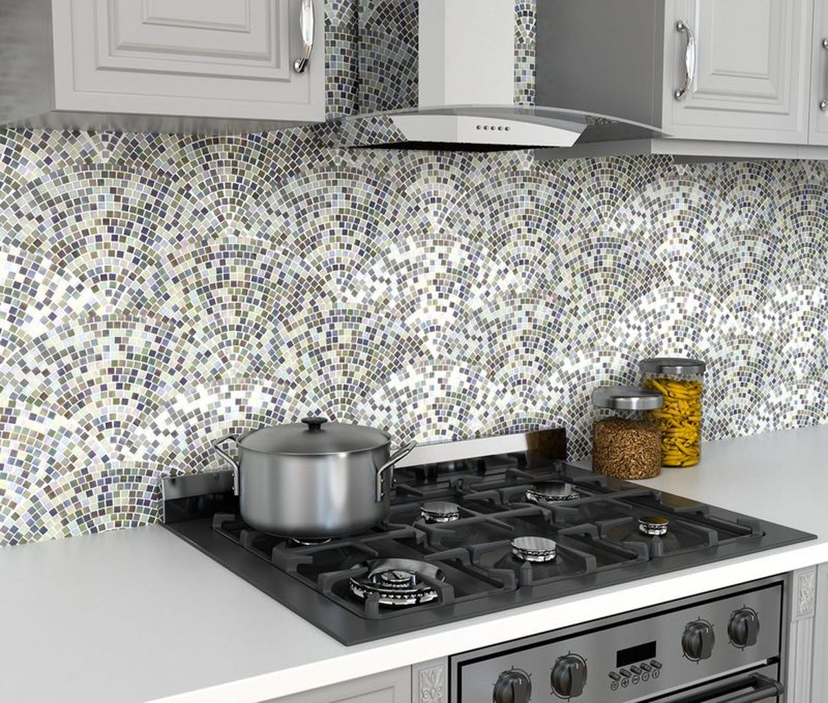 **PER PC** Modern Fanfare 9x15 Fan Mosaic, SF200043, 9.81sf, 22pcs, 20lbs, FINAL PRICE: $3.99/pc, $87.78/bx + Tax