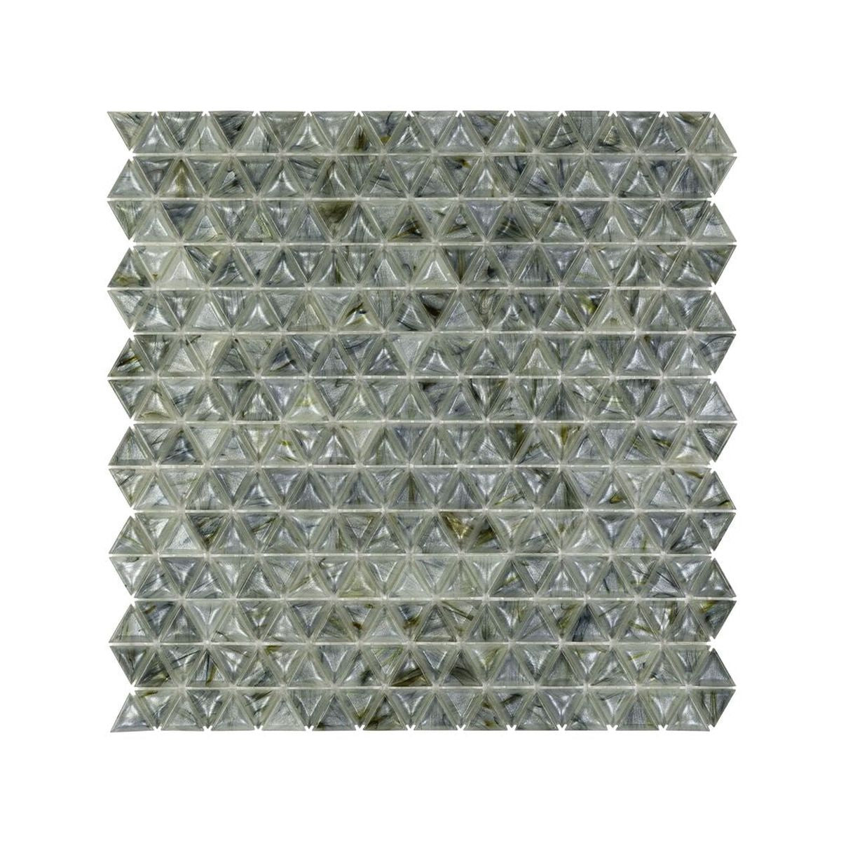 **PER PC** Mini Triangle Lagoon 12x12 Glossy Glass Mosaic, SF220101, 11.374sf, 11 pcs, 23 lbs, FINAL PRICE: $2.99/sf, $32.89/bx + Tax