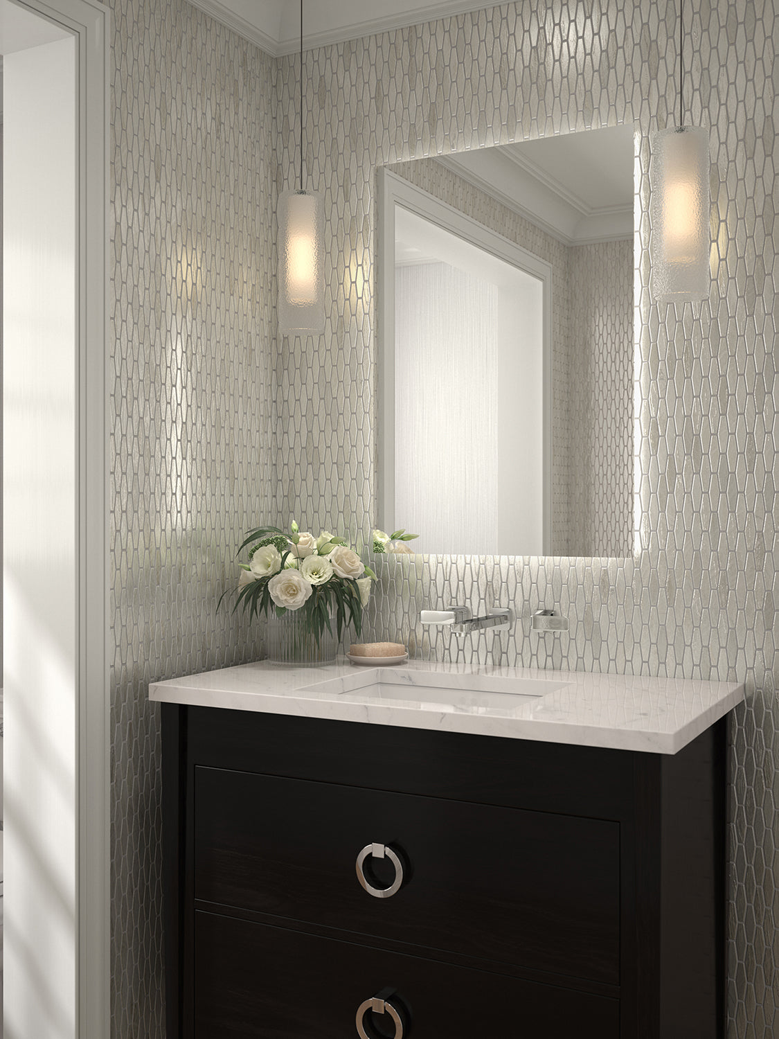 **PER PC** Stakes Sepia 12x12 Hexagon Mosaic, SF220098, 0.984sf, 1.13lbs, FINAL PRICE: $3.99/sf