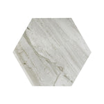 Ashen Silk Hexagon 10x11 Polished Porcelain Tile, SF220046, 8.736sf, 14pcs, 36 lbs, FINAL PRICE: $1.99/sf, $17.38/bx + Tax