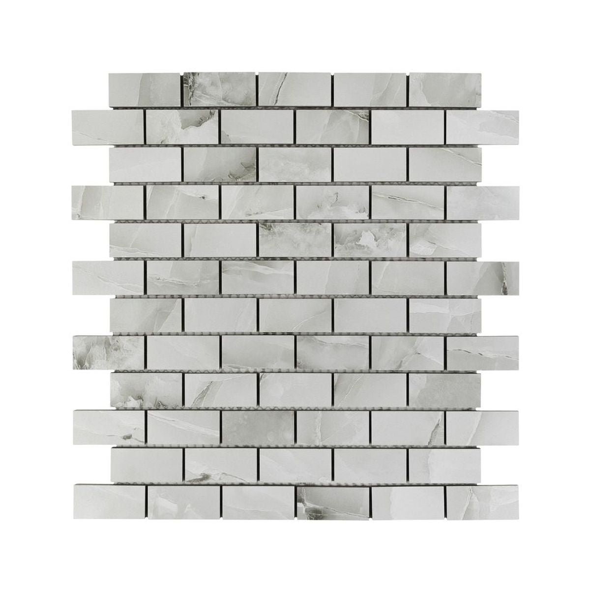 Dusky Onyx 1x2 Subway Mosaic, SF220072, 12.256sf, 14pcs, 45lbs, FINAL PRICE: $5.99/pc, $83.86/bx + Tax