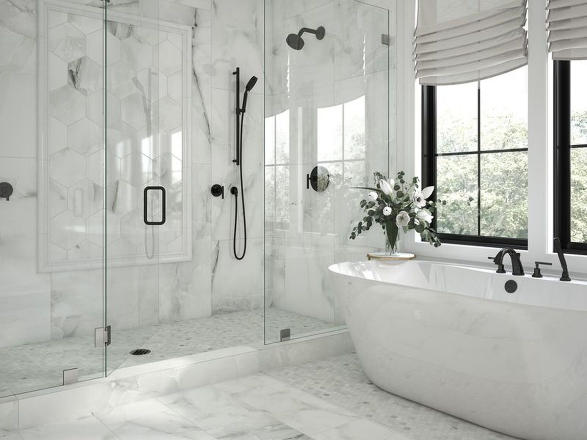 **PER PC** Dusky Onyx Hexagon 12x12 Mosaic, SF220065, 9.68sf, 10pcs, 27lbs, FINAL PRICE: $3.99/pc, $39.90/bx + Tax