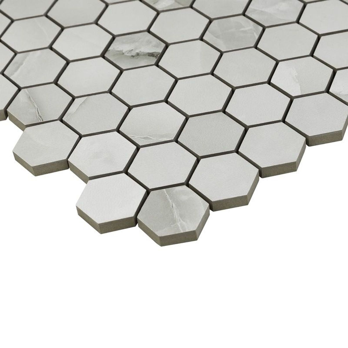 **PER PC** Dusky Onyx Hexagon 12x12 Mosaic, SF220065, 9.68sf, 10pcs, 27lbs, FINAL PRICE: $3.99/pc, $39.90/bx + Tax