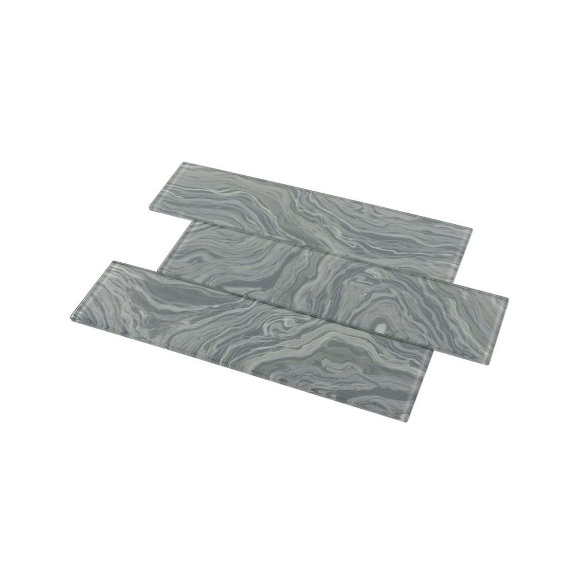 High Tide Grey 3x12 Glazed Glass Tile, SF210137, 9.52sf, 40 pcs, 30 lbs, FINAL PRICE: $0.99/sf, $9.42/bx + Tax
