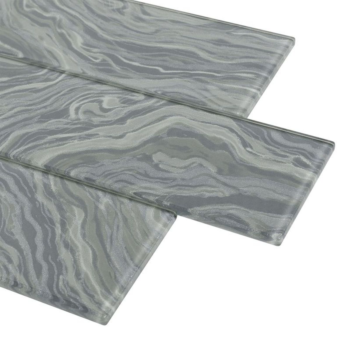 High Tide Grey 3x12 Glazed Glass Tile, SF210137, 9.52sf, 40 pcs, 30 lbs, FINAL PRICE: $0.99/sf, $9.42/bx + Tax