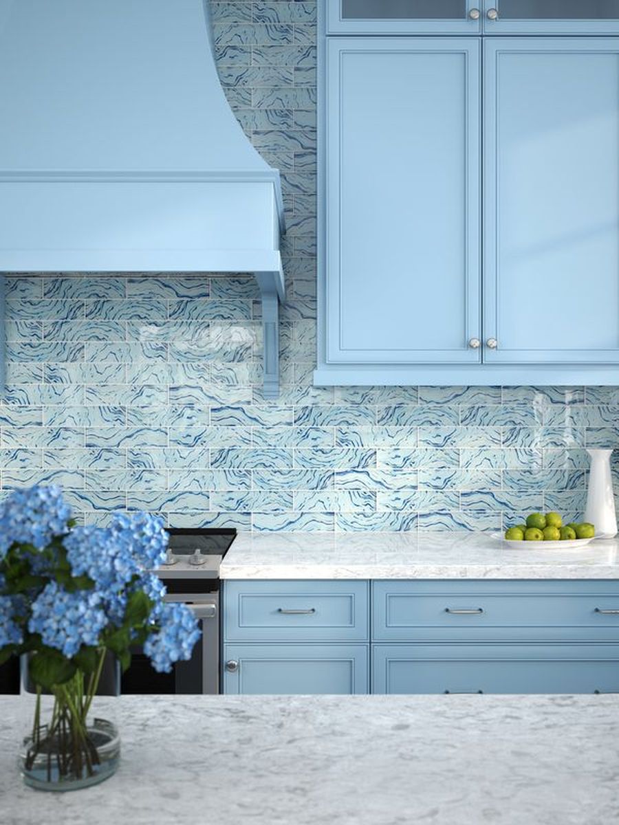 High Tide Sky Blue 3x12 Glazed Glass Tile, SF210129, 9.52sf, 40 pcs, 30 lbs, FINAL PRICE: $0.99/sf, $9.42/bx + Tax