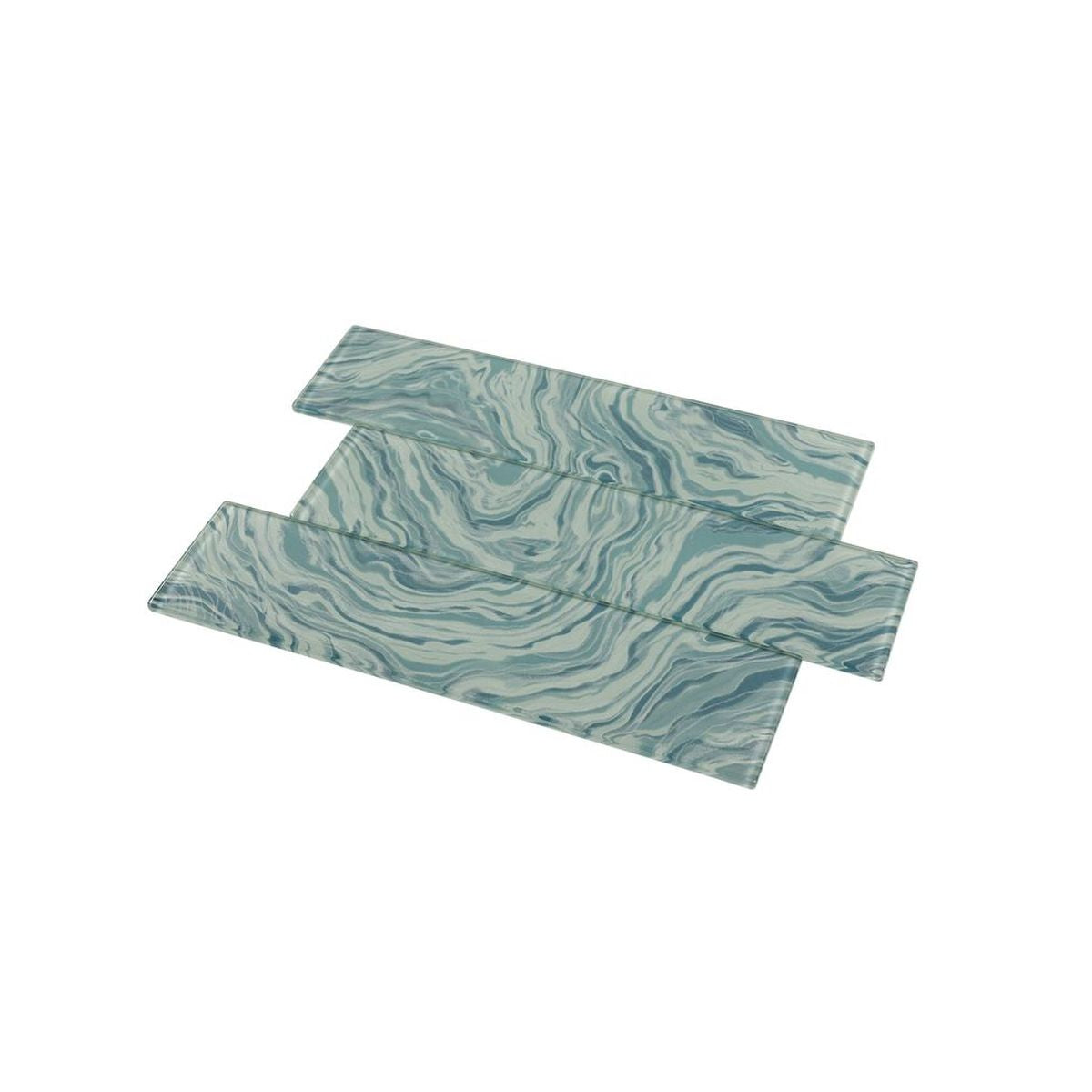 High Tide Turquoise 3x12 Glazed Glass Tile, SF210126, 9.52sf, 40 pcs, 30 lbs, FINAL PRICE: $0.99/sf, $9.42/bx + Tax
