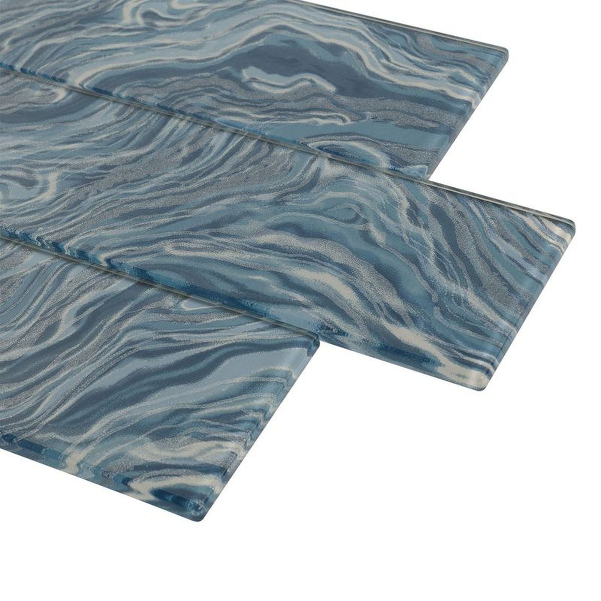 High Tide Teal 3x12 Glazed Glass Tile, SF210128, 9.52sf, 40 pcs, 30 lbs, FINAL PRICE: $0.99/sf, $9.42/bx + Tax