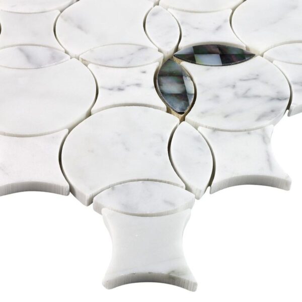 **PER PC** Filigree Pearl 14x14 Mosaic, SF200097, 9.556sf, 9pcs, 12 lbs, FINAL PRICE: $9.99/pc, $89.91/bx + Tax