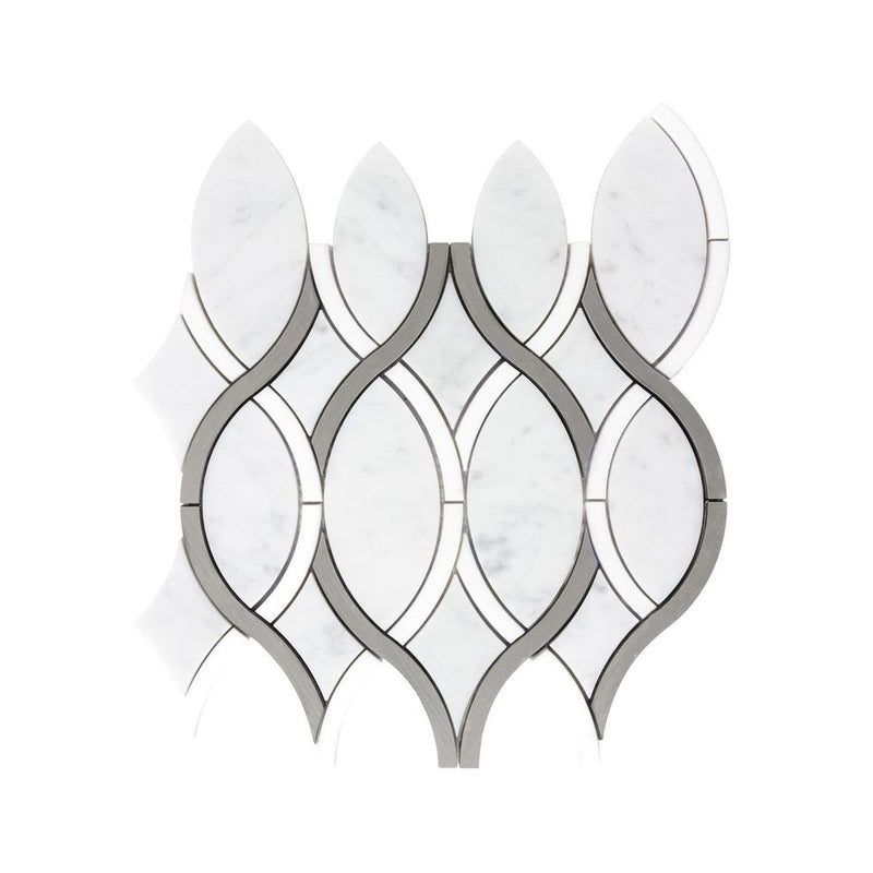 **PER PC** Grand Ribbons 11x12 Polished Stone Mosaic, SF200096, 6.86sf, 10pcs, 29 lbs, FINAL PRICE: $7.99/pc, $79.90/bx + Tax