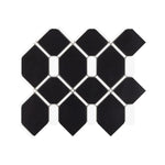 **PER PC** Midnight Silhouette 14x13 Polished Stone Mosaic, SF210059, 8.496sf, 9pcs, 33lbs, FINAL PRICE: $7.99/pc, $71.91/bx + Tax