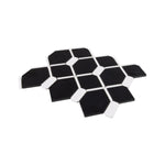 **PER PC** Midnight Silhouette 14x13 Polished Stone Mosaic, SF210059, 8.496sf, 9pcs, 33lbs, FINAL PRICE: $7.99/pc, $71.91/bx + Tax