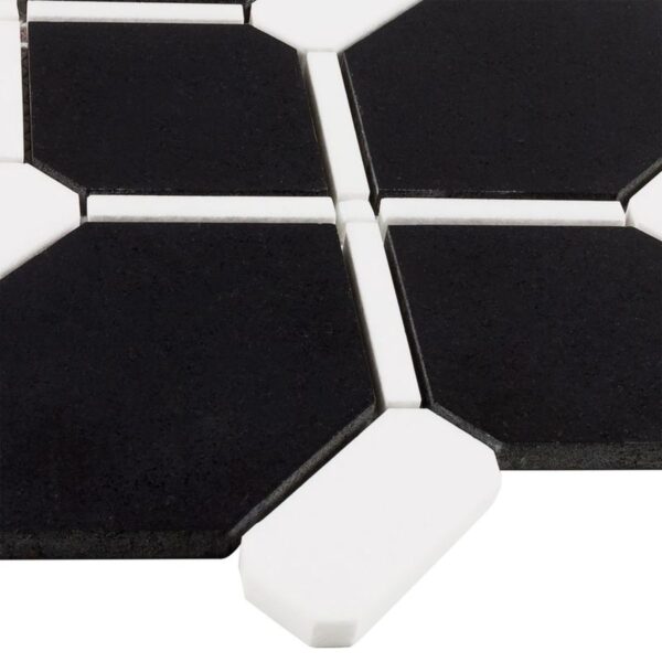 **PER PC** Midnight Silhouette 14x13 Polished Stone Mosaic, SF210059, 8.496sf, 9pcs, 33lbs, FINAL PRICE: $7.99/pc, $71.91/bx + Tax